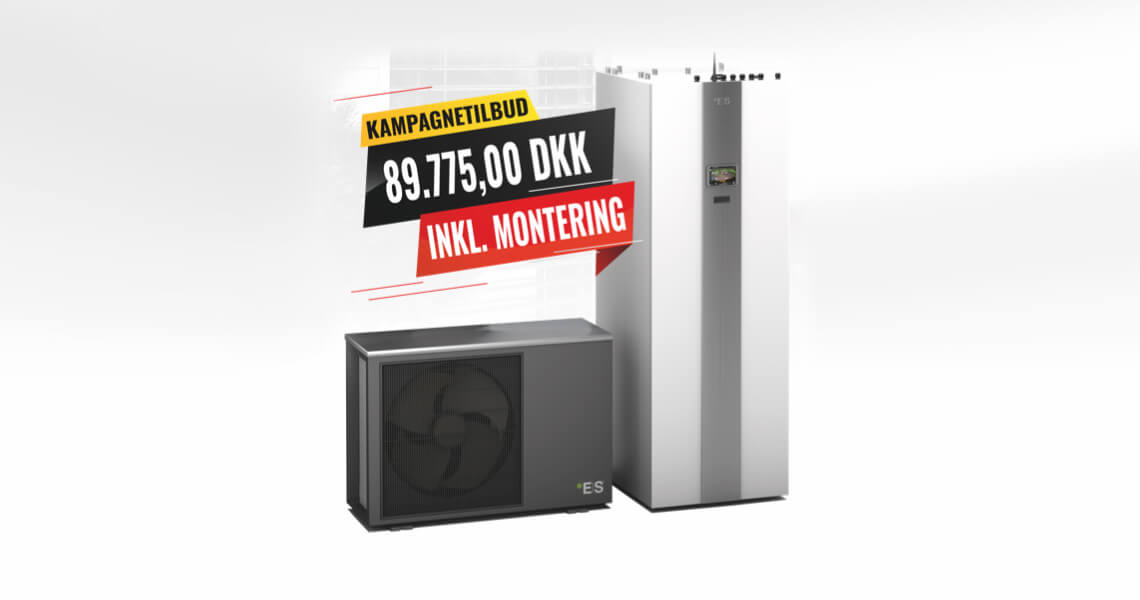 Kampagne tilbud på luft-til-vand varmepumpe